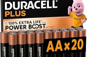 DURACELL Plus AA Batteries (20 Pack) Alkaline Batteries 1.5V