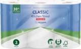 by Amazon Classic Kitchen Roll, 3-ply, Strong